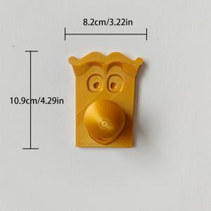 TEMU 3D 프린트 만화 문손잡이 후크 - 쉬운 설치, 가방, 우산 등을 위한 벽걸이 플라스틱 행거 - 홈 데코 및 파티 선물에 완벽