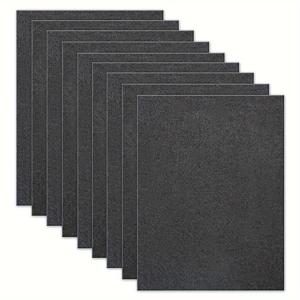 9개 블랙 자가 점착 가구 펠트 패드 세트, 길이 7.87인치, 폭 5.9인치, 단단한 나무 바닥 의자 벽 보호용 강력 가구 패드, 미끄럼 방지 펠트 패드 대형 사이즈 펠트 시트