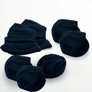 TEMU 남성용 7개입 스타킹 웨이브 캡, 가벼운 스컬 캡, 굿 압박 오버 더러그, 블랙
