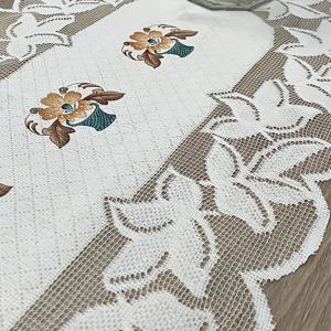 TEMU 레이스 镂空 테이블 매트, 프렌치 스타일 작은 화분에 뿌려진 꽃무늬 레이스 테이블 러너, 식탁 TV 캐비닛 장식, 커피 테이블 천 매트