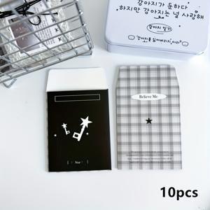 TEMU 인스타 스타일 소형 카드 슬리브 봉투백 10개, 카드 포장용 카드 슬리브, 고급스러운 크라프트지 소형 봉투