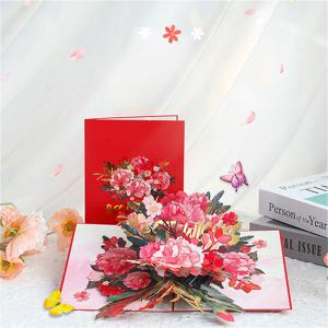 TEMU 1개, 여성 어머니 할머니 아내를 위한 팝업 생일 카드, 3D 어버이날 발렌타인데이 크리스마스 카드, 여성 할머니 아내를 위한 3D 당신을 생각하며, 친구 생일 카드