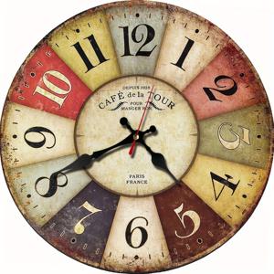 TEMU 유럽 빈티지 디자인의 12인치 원형 벽시계, 무소음 쿼츠 , 홈 장식에 이상적