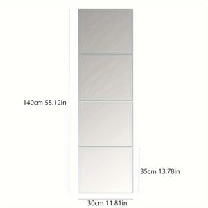 TEMU 4개입 두께 1mm 사각 아크릴 거울 벽 스티커, 침실, 거실, 사무실, 주방, 욕실, 현관, 댄스 스튜디오, 헬스용, 깨지지 않는 접착식 벽걸이 풀바디 미러 30x35cm