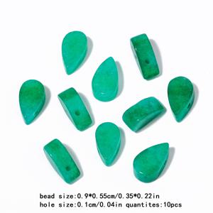 TEMU 물방울 모양의 에머얼드 그린 시드 비즈 10개 세트, 크기 9X5.5mm, 팔찌 및 목걸이와 같은 자신만의 주얼리 제작에 적합