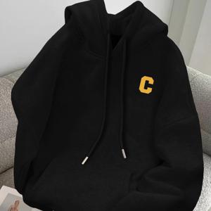 캐주얼 후드 스웨트셔츠 - 옐로우 체스트 C