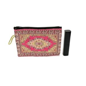 빈티지 스타일 자수 여성용 동전 지갑 - 나일론, 카드 & 신분증 거치대와 손목끈