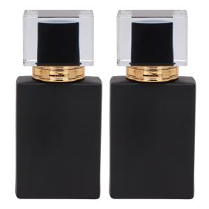 2개입 빈 향수병, 리필 가능 스프레이 향수병, 빈 향수 용기, 50ml 무광 유리 병 분무기 리필 가능 휴대용 남녀공용