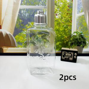 2개/4개 세트 벚꽃 디자인 투명 플라스틱 샴푸, 컨디셔너, 바디워시용 병 - 여행 시 휴대용 재사용 가능한 압출형 샴푸 병