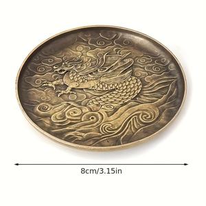 합금 코스터 사자 용 봉황 열 절연 코스터 창의적인 레트로 차 세트 컵 홀더 선 차 의식 액세서리