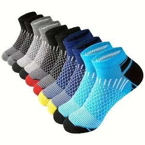 TEMU Comfortmax 10/5켤레 압박 발목 양말 - 통기성, 쿠션 스포츠 안감, 아치 지지 및 로우컷 디자인, 러닝 및 캐주얼 웨어에 적합