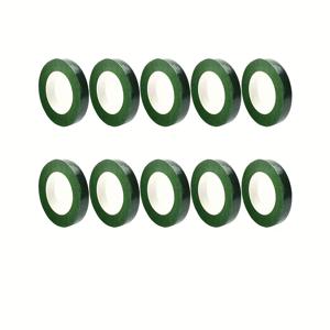 10개입 플로럴 테이프, 부케 포장용 녹색 종이 접착제, 인공 및 식물 줄기용, DIY 공예 및 정리용