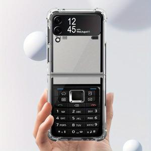 TEMU 갤럭시 Z 플립 6 5G 5 4 3 ZFlip6 Flip5 Flip4 Flip3 소프트 투명 폰 케이스 - 재미있는 패턴