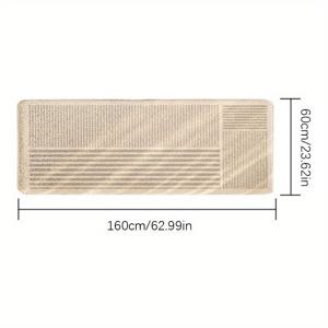 1000g+10mm 일본식 크림 스타일 모조 캐시미어 카펫, 베이지 라인 침대 옆 러그, 침실 장식 폭신한 부드러운 카펫, 모던 거실 카펫, 두꺼운 세탁 가능한 홈 러그 (옷장, 서재, 바닥 매트용)