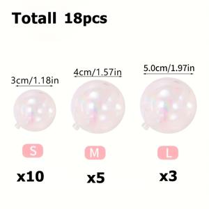 TEMU 18개 케이크 장식 볼 사이즈 혼합 세트, 대, 중, 소 3가지 사이즈 조합, 생일, 결혼식, 졸업식, 기념일 등 파티 케이크 장식용. 할로윈, 크리스마스 이벤트 & 파티 용품, 크리스마스, 새해, 발렌타인데이, 파티 이벤트용