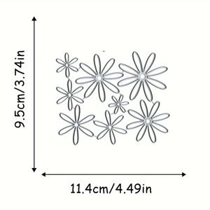 1개 새 꽃잎 금속 커팅 다이, DIY 스크랩북 및 카드 만들기, 공예용 - 실버 엠보싱 템플릿