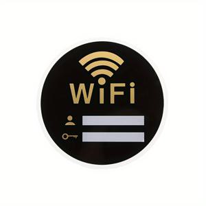 TEMU 2D 평면, 1개 모던 WiFi 사인 - 접착식 뒷면 아크릴 심볼 벽 장식, 사무실, 카페, 가정용 - 설치 간편, 현대적 핫스팟 표시기, 2D 평면