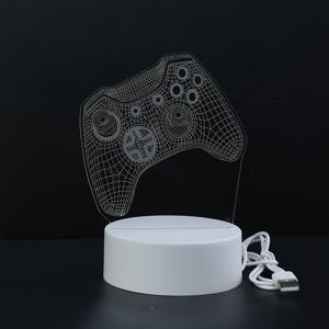 TEMU 1팩 USB 크리에이티브 라이트업 게임 컨트롤러 무드등, 침실 거실 책상 램프, 테이블 램프