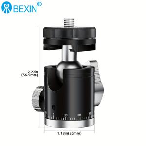 BEXIN K19 미니 콜드슈 볼헤드 겸용 1/4 나사산 콜드슈 알루미늄 합금 카메라 휴대폰 스피드라이트 삼각대 셀카봉용