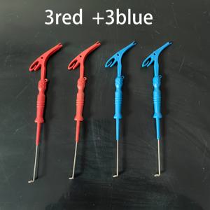 TEMU 낚시 매듭 묶기 도구 6개 세트 - 3-in-1 낚시바늘 뽑개. 두 가지 색상 제공. 낚시 애호가에게 적합하며 훌륭한 선물이 됩니다.