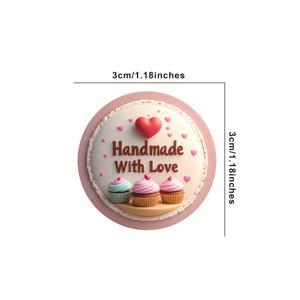 TEMU 200개입, 베이킹 포장, 소규모 베이킹 사업용 빵 스티커, 선물 포장, 온라인 소매점, 현지 상점, 선물 및 수제 제품 포장에 적합한 밀봉 스티커