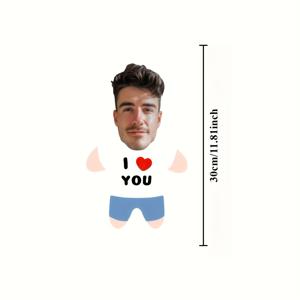 TEMU 맞춤형 얼굴 베개, I Love You, 맞춤형 , 독특하고 재미있는 제품. 아버지의 날, 어머니의 날, 할로윈, 크리스마스, 크리스마스 이브, 발렌타인데이, 생일, 맞춤형 기념일 선물로 적합
