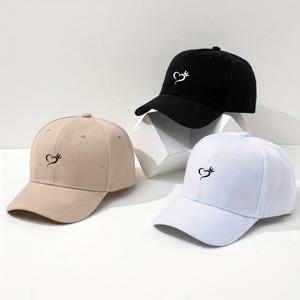 TEMU 3개 조절 가능 여성용 야구 모자, 사랑의 왕관 프린트 - 통기성 좋고 스포츠, 여행 및 스트리트웨어에 스타일리시
