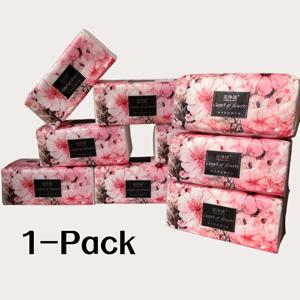 400매 대용량 레스토랑 냅킨 - 벚꽃 패키지 4겹 두꺼운 엠보싱 소프트 티슈, 천연 순수 목재 펄프 제작, 욕실, 가정, 여행, 사무실, 레스토랑, 기숙사, 식탁용 냅킨, 장식 필수품