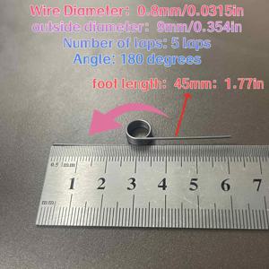 TEMU 조절 가능한 기계식 토크 스프링 - 0.8mm 와이어 직경, 9mm 외경, 5회전, 180° 각도 - DIY 공예, 도구 제작 및 창의 프로젝트용 내구성 & 컴팩트 디자인, 정밀 감기, 균일 코일 구조
