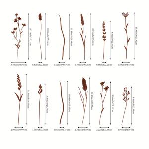 12개 러스틱 메탈 가든 스테이크 - 파티오, 발코니 & 화분용 빈티지 아이언 아트, 사랑 테마의 날씨에 강한 야외 장식, 전기 필요 없음, 어머니날, 크리스마스, 부활절 & 선물에 완벽, 정원 장식, 발코니 액센트, 클래식 디자인, 내구성 있는 구조, 홈 데코레이터