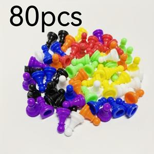 TEMU 40/80개 멀티컬러 플라스틱 게임 토큰, 1인치 게임 테이블탑 마커