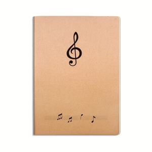 TEMU 72페이지 (36매) 5줄 스태프 악보 노트 - 피아노 악보를 위한 넓은 간격, 표준 5줄 스태프, 큰 격자 & 초대형 넓은 음표 - 초보자, 학생, 음악가, 피아노 테마 선물용 노란색 커버