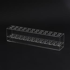 TEMU 1개 투명 디스플레이 랙 다층 스텝 아크릴 삽입 정리함 (물놀이 테이블 연필 보관 랙용), 다층 문구 정리함, 연필, 아이라이너, 메이크업 브러쉬, 사무실 및 화장대 데스크탑 수납용 구멍 디자인