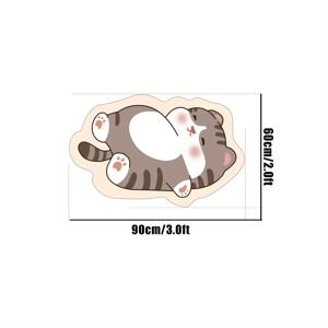 TEMU 10mm 두께 고품질 인조 캐시미어 도트 플라스틱 바닥 1개 창의적인 독특한 모양 현관 매트 귀여운 인싸 스타일 만화 고양이 디자인 욕실 카펫 트렌디하고 재미있는 홈 데코 두꺼운 부드러운 침대 옆 러그 침실용