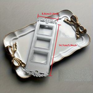 포토 앨범 금속 커팅 몰드, DIY 커팅 북, 핸드 저널 나이프 몰드 재료, 엠보싱 커팅 나이프 몰드, 공예용 금속 몰드, 카드, 봉투, 앨범 카드, 엠보싱 종이 공예, 앨범 스탬프 카드, 생일 및 축제 선물용 다이커팅