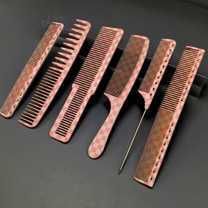 TEMU 6피스 헤어드레싱 빗 세트, 헤어스타일 전용 도구, 빗 세트, 체크무늬 스타일 남녀공용, DIY 전문 살롱 헤어드레싱 도구