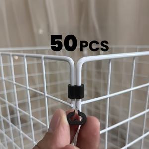 TEMU 100/50개 펫 플레이펜 커넥터, Y자형 플라스틱 클립, 케이지 조립용, 모듈러 DIY 펫 펜스 액세서리, 회전 및 접이식 퀵 릴리스 버클, 토끼, 기니피그, 소동물 와이어 패널용 내구성 강한 케이지 고정 클립, 쉬운 설치