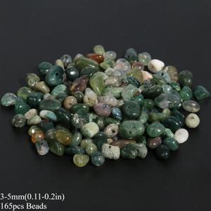TEMU 3-5/ 5-8mm 천연석 이끼 마노 불규칙한 분쇄 루즈 스페이서 구슬, 참 DIY 주얼리 제작용 팔찌 목걸이 액세서리, 크리스마스 선물용, 수공예품 용품