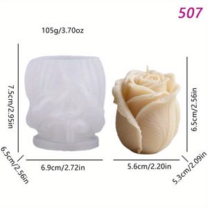TEMU 1개 1개 재사용 가능한 실리콘 장미 캔들 몰드 - DIY 아로마테라피 캔들 만들기, 불규칙한 장미 꽃잎 모양, 발렌타인데이, 크리스마스, 파티 및 홈 데코레이션용 로맨틱 플라워 몰드, 왁스 호환 (캔들 쇼트너 제외)