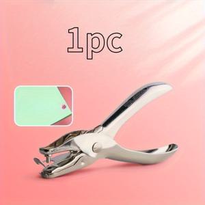TEMU 수동 구멍 펀치 공구 1개, 종이 및 카드의 스테인리스 스틸 제본용, 사무용 문구, 배터리 불필요