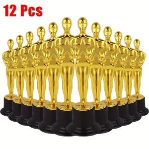 TEMU 12개입 6인치/15cm 골든 트로피 어워드 - 선물 어워드 및 트로피 미니 트로피 대량 골든 스태츄, 파티 장식 및 감사 선물