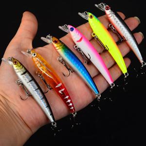 TEMU 6pcs Slow-sinking Long-cast Sinking Minnow Lure Set for Saltwater Fishing, Pike-mouth , Sea , , and Catfish, Artificial Baits