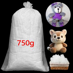 초극세사 흰색 충전재, 부드럽고 푹신한 고탄력 충전재 1000G/750G/500G//350G, 휴일 장식, 베개 충전재, 봉제 인형 충전재, 재봉 및 뜨개질 용품에 적합