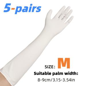 5켤레, 16인치 확장형 니트릴 장갑, 니트릴 가정용 장갑, 터치 스크린 사용 가능, 미끄럼 방지, 주방/욕실/애완 동물 목욕/일상 청소용 장갑으로 적합