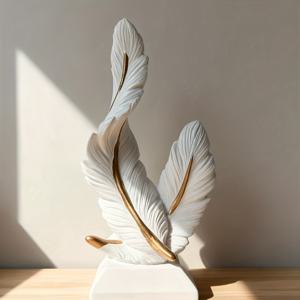 1개 니치 하이엔드 아트 수지 깃털 장식품, 가정 거실, 현관, 모델룸, 소프트 장식, 새집, 집들이, 방 장식용