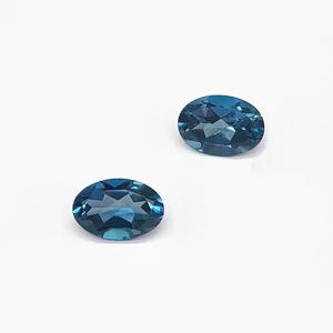 TEMU 천연 토파즈 루즈 스톤 2개, 4x6mm, 오벌 각면, 런던 블루, 천연 루즈 보석, 주석석, 보조석, 반지, 펜던트, 귀걸이 제작용, 훌륭한 선물