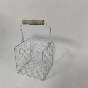 TEMU 메탈 오픈-위브 격자 스토리지 바구니 - 사각형 트윈-메쉬 침대 옆 테이블, 거실, 책상용 - 빈티지 스칸디나비아 스타일 장식용 바구니 (책, 담요 보관) - 메탈 프레임, 선반 바구니