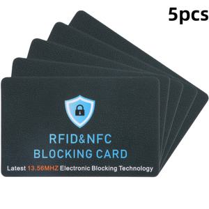 TEMU 5개/6개 RFID/NFC 차단 카드, 신용 카드 보호대, 모든 카드용 도난 방지 지갑, NFC 차폐 지갑, 무접점 보호 지갑, 몰래 몰래와 사회적 행사에서 완벽한 지갑 보호 제공