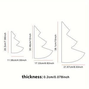 TEMU 3개 재봉 템플릿 - 투명 크리스마스 트리, 생일 파티, 홈 데코 패턴 - 재봉, 뜨개질, 코바늘 뜨개질에 적합 - 장식, 선물 제작, 핸드메이드 앨범 - 초보자 친화적 디자인, 축제 분위기, 부드러운 모서리