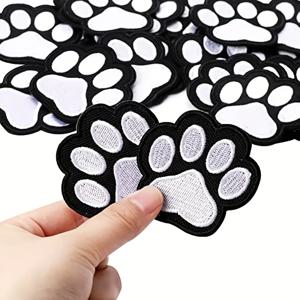 10개입 블랙 강아지 발바닥 & 고양이 발바닥 패브릭 패치